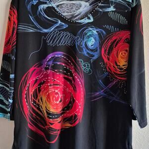 Valentina black multi coloured